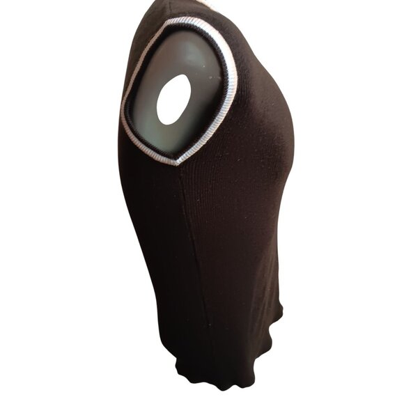 Vintage Men's Small Sweater Vest Sleeveless V-Neck Knit Von Cort Brown Acrylic - Picture 3 of 5